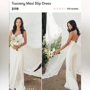 Ivory Lux satin show me your mumu dress. Brand new with tags. Never worn. Medium